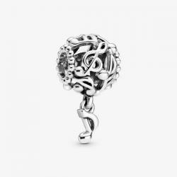 Authentic Pandora Openwork Music Notes Love Silver Dangle Charm 798779