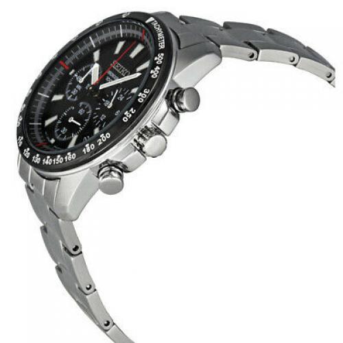 NEW Seiko SSB031 Men's Chronograph Stainless Steel Case Watch SSB031P1