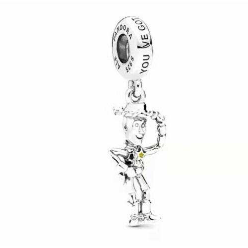 Authentic Pandora  Disney Pixar Toy Story Woody Dangle Silver Charm 798041