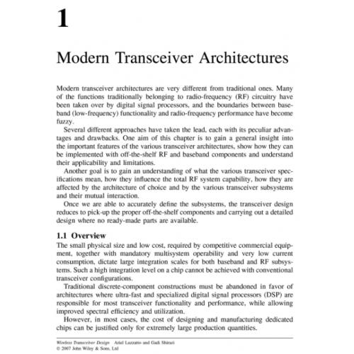 Wireless Transceiver Design : Mastering the Design of Modern Wireless