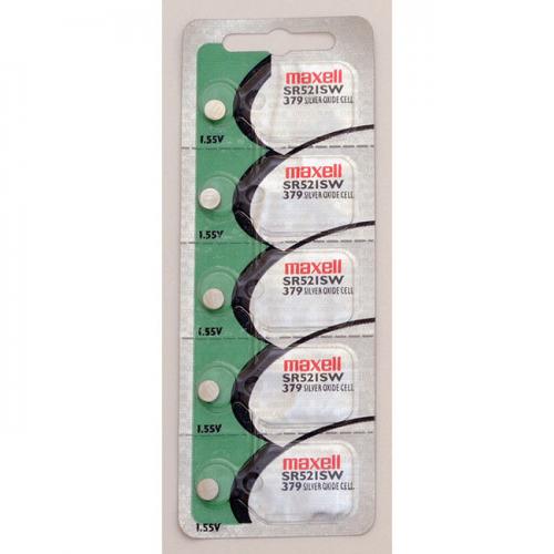 379 MAXELL WATCH BATTERIES SR521SW (5 piece) PSR521 V379 New Authorized Seller