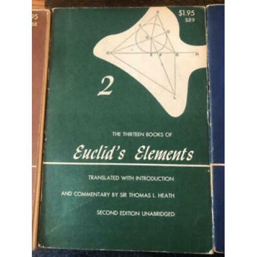 3 Vol Thirteen Books Euclid's Elements Vol.1 I/II, Vol. 2 III-IX, Vol. 3 X-XIII