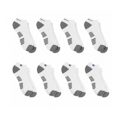 Champion Men's Low Cut Socks 8 pair white