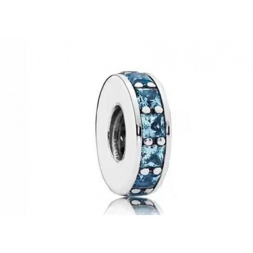 New Authentic Pandora Silver 925 ALE Charm Eternity Royal Teal Spacer 791724