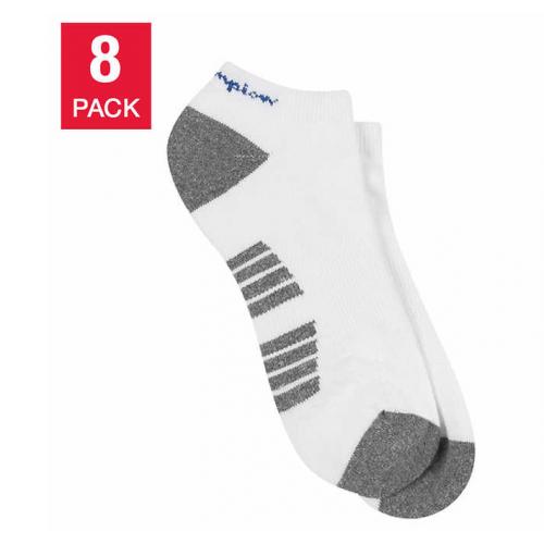 Champion Men's Low Cut Socks 8 pair white