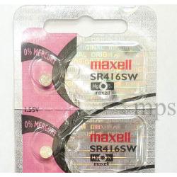 2 Maxell 337 SR416SW SR416 SILVER OXIDE watch battery