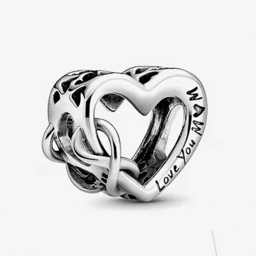New Authentic Pandora 798825C00 Love You Mom Infinity Heart Silver Charm