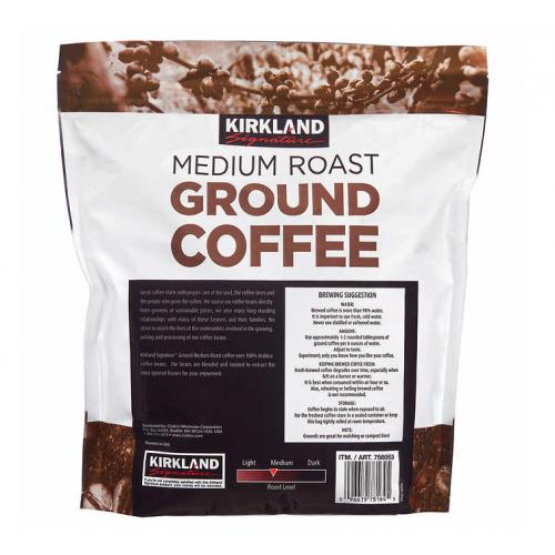 Kirkland Medium Roast Coffee 100% Ground Arabica Coffee Beans 2.5 pounds