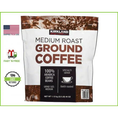 Kirkland Medium Roast Coffee 100% Ground Arabica Coffee Beans 2.5 pounds