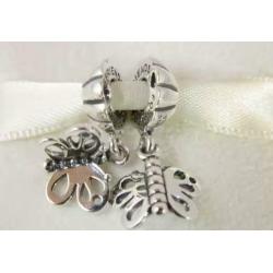 Authentic Pandora S925 Hanging Friends Forever Butterfly Dangle Charm 790531