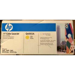 HP Q6002A Yellow 1600 2600 GENUINE Toner Cartridge NEW
