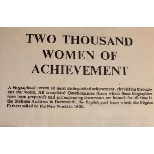 Two Huge Volumes Of Notable Women Over 2100 Pages! Early 1970s