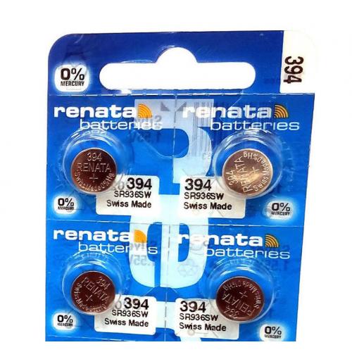 Renata 394 SR936SW 1.5V Silver Oxide Button Watch Battery- 5 Pack