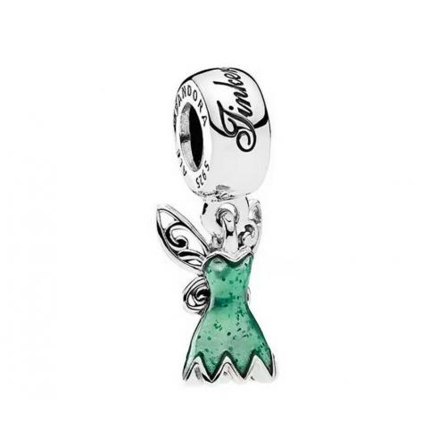 New Authentic Pandora  Silver 925  Disney Tinker Bell Dress Dangle Charm 792138