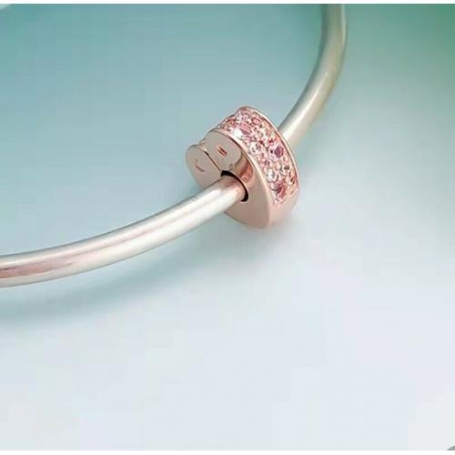 New Authentic Pandora Rose Gold Clip Charm Arcs of Love 787020
