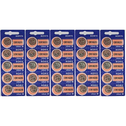 SONY CR1620 DL1620 3V Coin Lithium Battery x 25