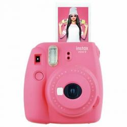 Pink Polaroid Fujifilm Instax Mini 9 Instant Film Camera - Flamingo Pink