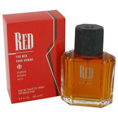 RED for Men by Giorgio Beverly Hills 3.4 Cologne New in BOX