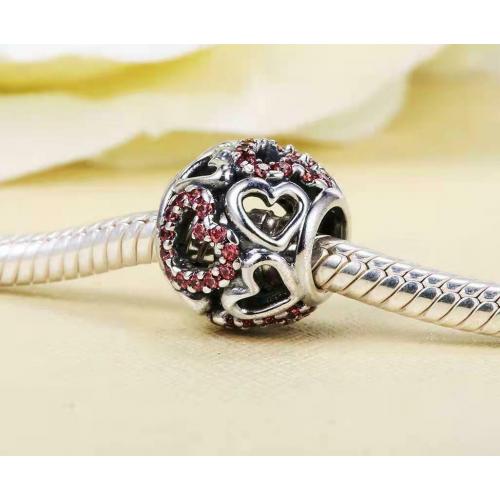 New Authentic Pandora Falling In Love Sterling Silver 925 Charm Pink 791424