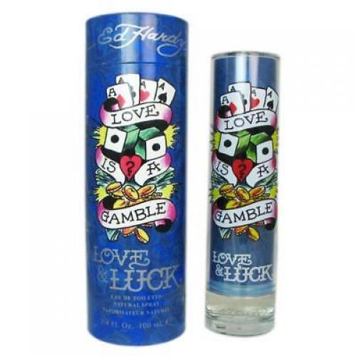 LOVE & LUCK Ed Hardy by Christian Audigier Men 3.4 oz Cologne NIB