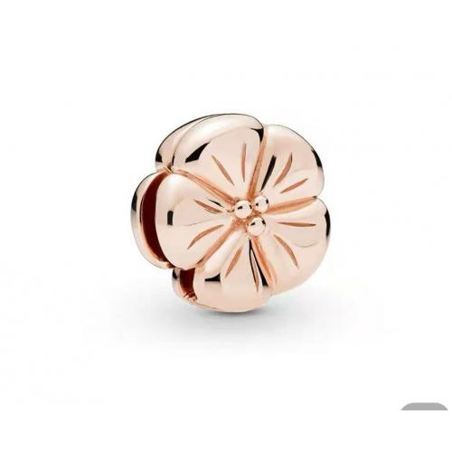 New Authentic Pandora Rose Reflexions Classic Flower Clip Silver Charm 787897C01