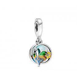 New Authentic Silver PANDORA Love Brazil Beach fun Parrot Charm 798919