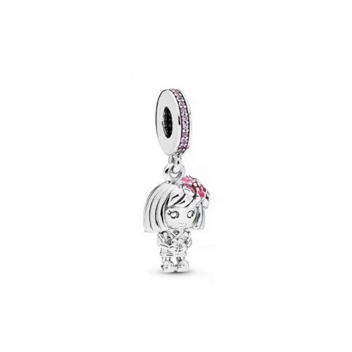 Authentic Pandora CHINESE FLOWER GIRL 798114SSP Sterling Silver 925 Charm 