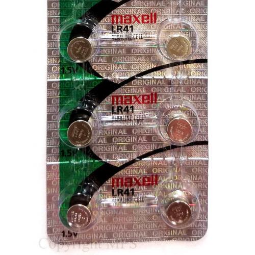 Maxell LR41 192  L736 V3GA 1.5V BATTERIES 6 X