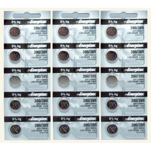 NEW ENERGIZER 390 389 SR1130SW SR1130W WATCH BATTERY 2 Pcs