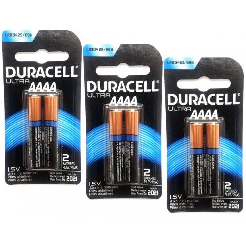 6 Duracell Ultra AAAA Alkaline Batteries MX2500 E96 MN2500 LR8D425 25A USA SELLE
