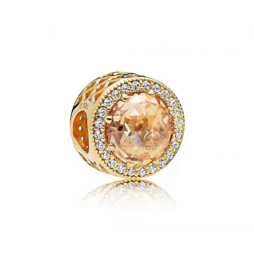 AUTHENTIC PANDORA RADIANT HEARTS CHARM GOLD PLATED 768675