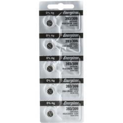 5 Pcs Energizer 393 / 309 SR754W AG5 LR754 SR48 LR48 193 Silver Oxide Battery