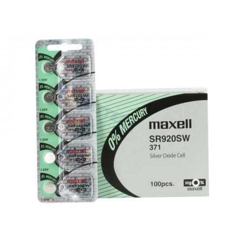 2 Maxell 371 Watch Batteries SR920SW
