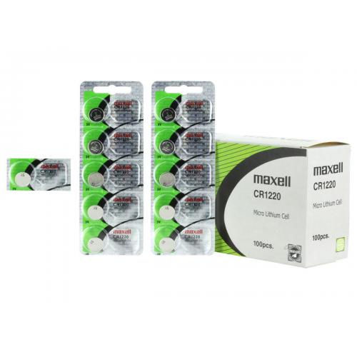 2 Pk Maxell CR1220 3V Lithium Coin Cell Watch Batteries 