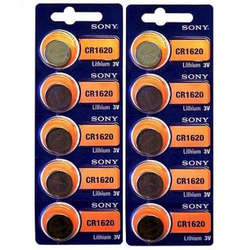 Sony CR1620 CR 1620 Lithium 3V Batteries pack 10