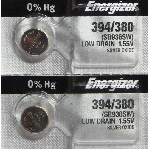 Energizer 394 / 380 Silver Oxide 10 Batteries (SR936SW / SR936W)