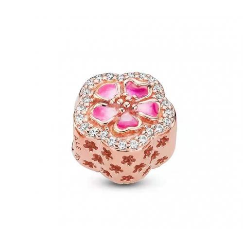 New Genuine Pandora ROSE 788079 Pink Sparkling Peach Blossom Flower