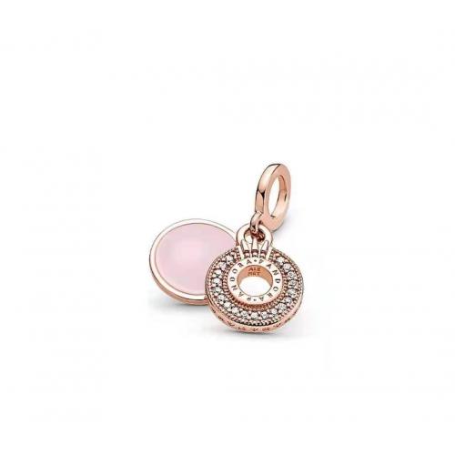 Genuine Pandora Rose Gold S925 Sparkling Pave Crown O Dangle Charm 789055C01