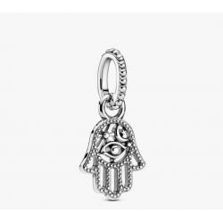 New Authentic Pandora 799144 Silver 925 ALE Protective Hamsa Hand Dangle Charm