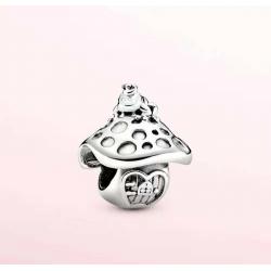 New Authentic Pandora Mushroom Frog Sterling Silver Charm 798558C00