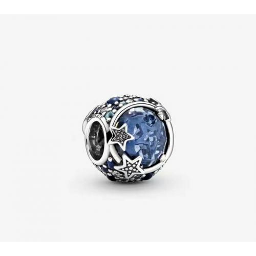 Authentic Pandora 799209C01 Celestial Blue Sparkling Stars Charm S925 