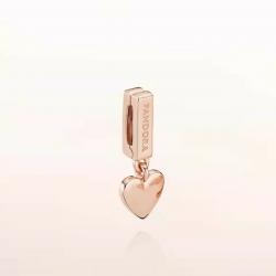 New Authentic Pandora Floating Heart Rose Reflexions Clip Charm 787643 