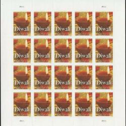 USPS Forever First Class (20 Stamps Per Page, 2 Pages) 40 Diwali Forever stamps