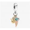 Authentic Pandora Charm 768785 All-seeing Eye Feather Spirituality Dangle