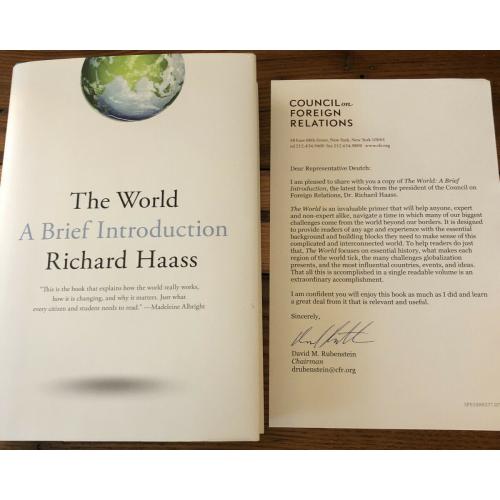 AUTOGRAPHED The World: A Brief Introduction by Richard Haass: New 1st Rep Deutch