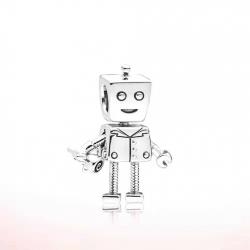 New Authentic Pandora  Sterling  Rob Bot Silver Charm 797819