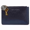MARC JACOBS Saffiano Leather Wallet - Navy Blue