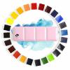 24 Colors Paul Rubens Watercolor Paint Artist Grade Solid Cakes Travel Set