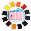 12 Colors Paul Rubens Watercolor Paint Artist Grade Solid Cakes Travel Set