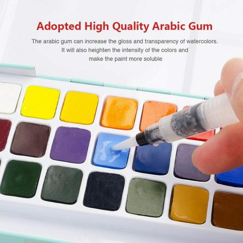 Meiliang 36 Colors Solid Watercolor Paint Set Not-toxic Watercolor Paints